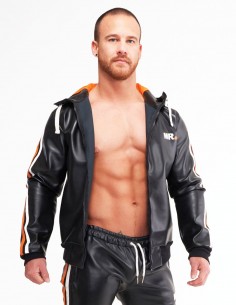 Mr Riegillio MR Tracksuit Jacket - Black - Orange Stripe