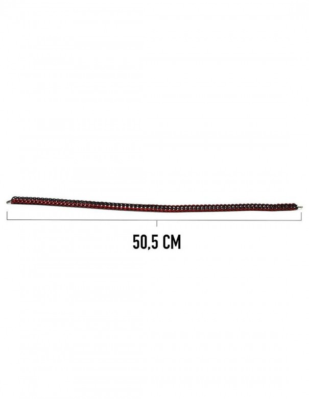 Chainmail Collar Full - Black Red