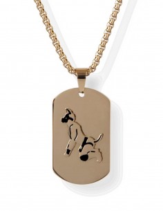 Master of the House Dog Tag Puppy Gold Plating