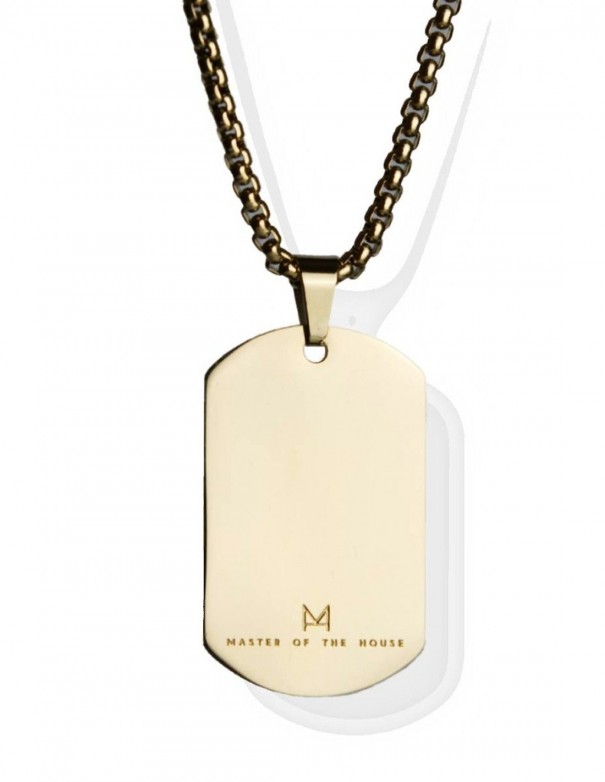 Master of the House Dog Tag Puppy Gold Plating Master of the House Dog Tag Puppy Gold Plating