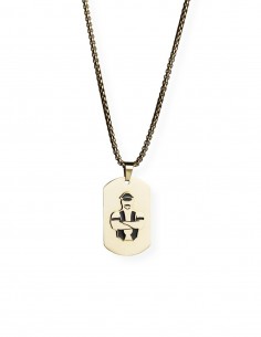 Master of the House Dog Tag Stainless Steel Gold Plating