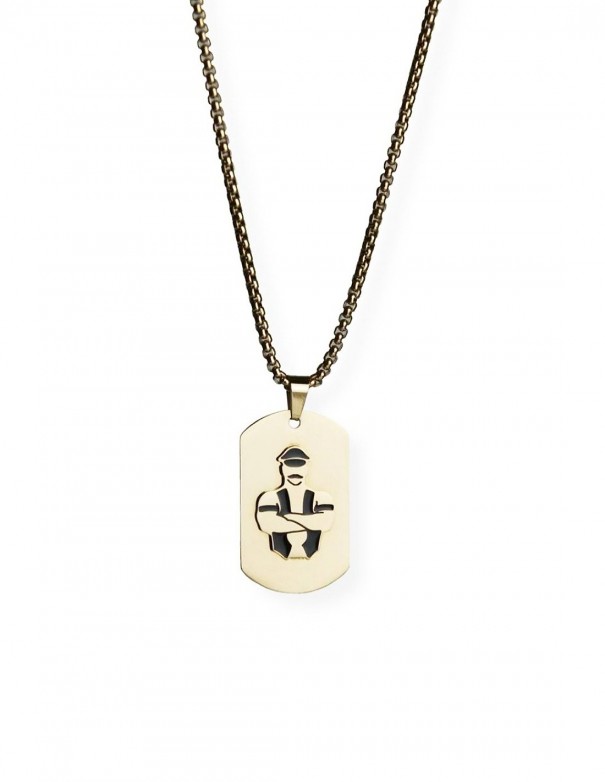 Master of the House Dog Tag Stainless Steel Gold Plating