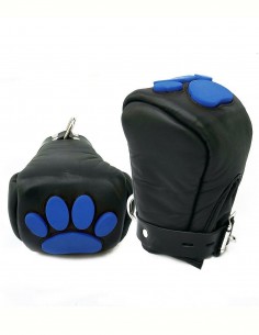 Mister B Leather Puppy Paws - Black Blue