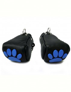 Mister B Leather Puppy Paws - Black Blue 2