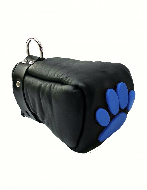 Mister B Leather Puppy Paws - Black Blue Mister B Leather Puppy Paws - Black Blue