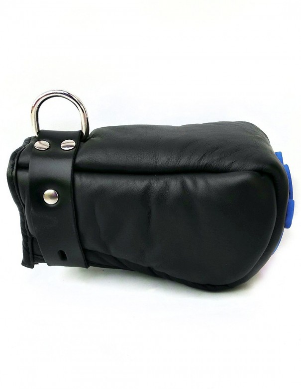 Mister B Leather Puppy Paws - Black Blue Mister B Leather Puppy Paws - Black Blue