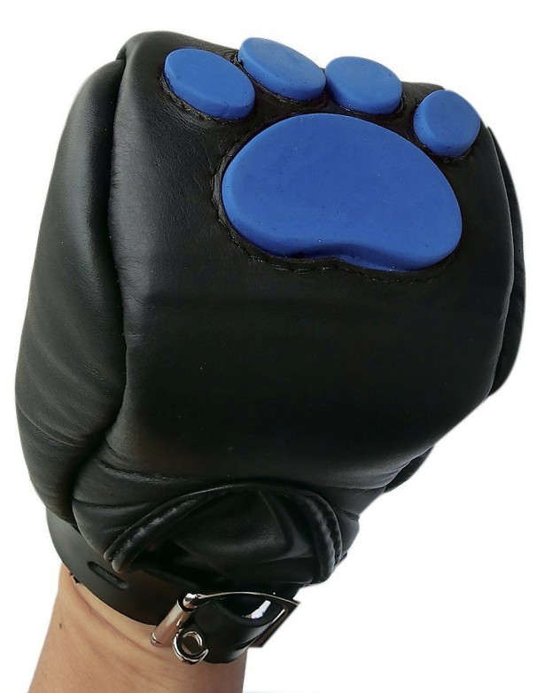 Mister B Leather Puppy Paws - Black Blue