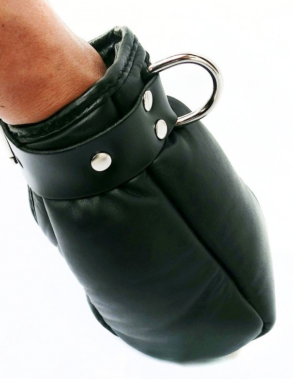 Mister B Leather Puppy Paws - Black Blue Mister B Leather Puppy Paws - Black Blue