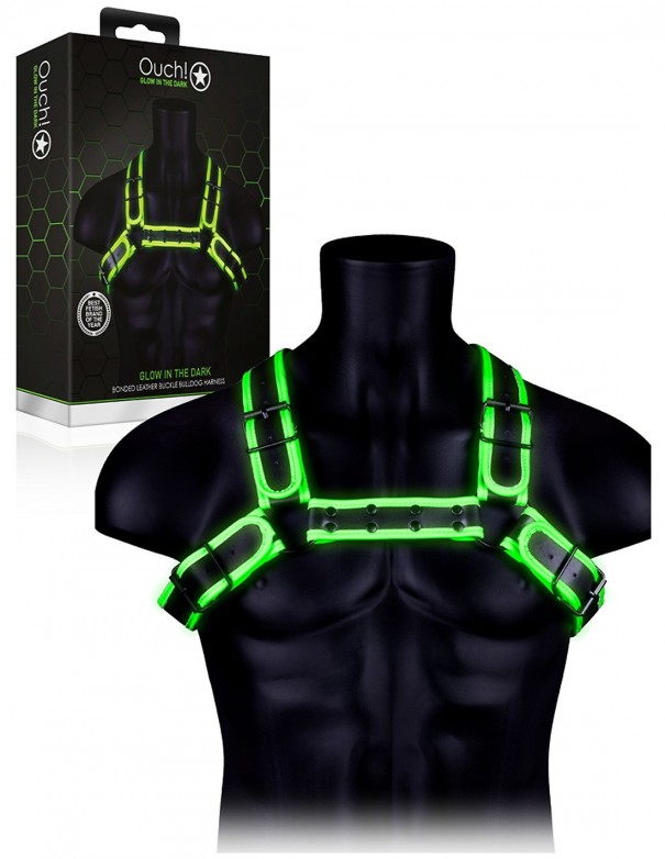 Ouch! Glow in the Dark - Buckle Bulldog Harness