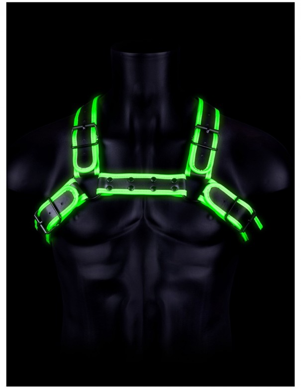 Ouch! Glow in the Dark - Buckle Bulldog Harness