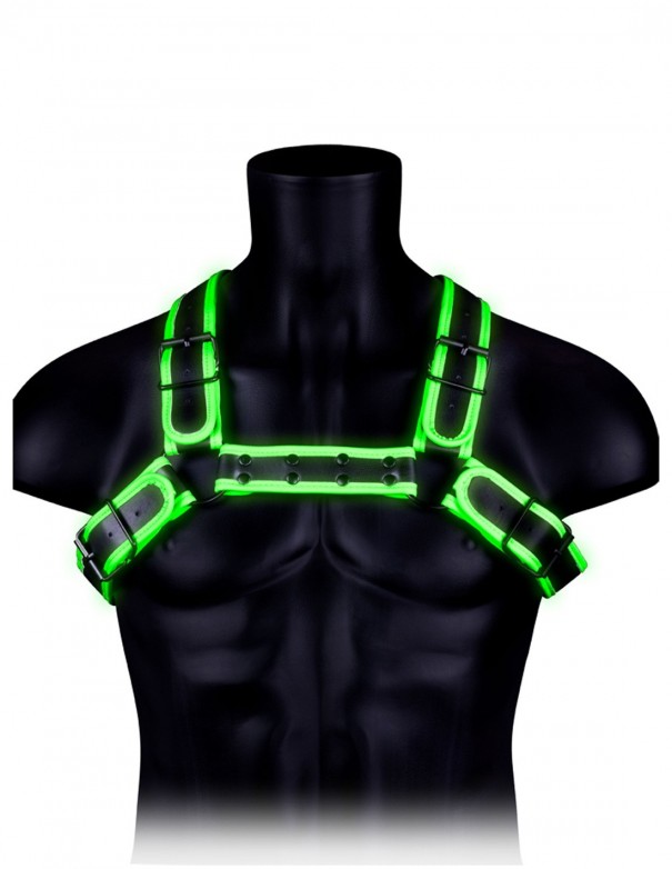 Ouch! Glow in the Dark - Buckle Bulldog Harness