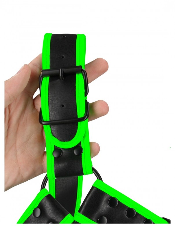 Ouch! Glow in the Dark - Buckle Bulldog Harness