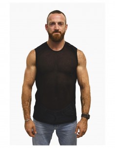 Mister B URBAN Mesh Sleeveless Shirt Black 2