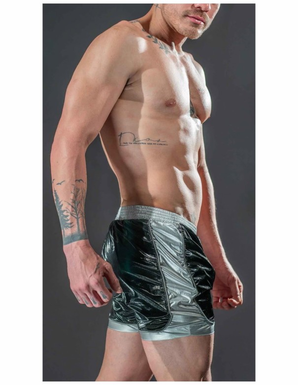 Dale Mas Rebel Shiny Long Short - Black Silver