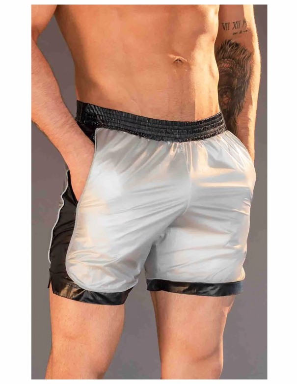 Dale Mas Rebel Shiny Long Short - Silver Black